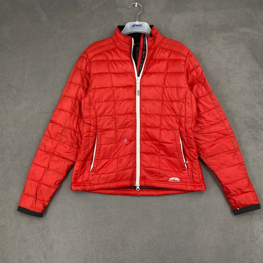 GoLite Womens 800 Fill Down Puffer Jacket Red Pertex Microlight Eco Small